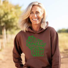 Load image into Gallery viewer, Couple Two Tree Beers (green image) Hooded Sweatshirt