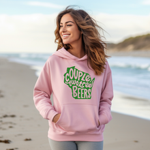 Load image into Gallery viewer, Couple Two Tree Beers (green image) Hooded Sweatshirt