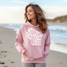 Load image into Gallery viewer, Couple Two Tree Beers (white image) Hooded Sweatshirt