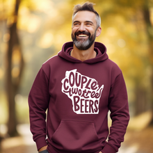 Load image into Gallery viewer, Couple Two Tree Beers (white image) Hooded Sweatshirt