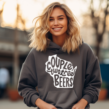 Load image into Gallery viewer, Couple Two Tree Beers (white image) Hooded Sweatshirt