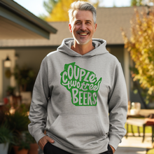 Load image into Gallery viewer, Couple Two Tree Beers (green image) Hooded Sweatshirt