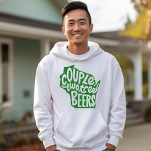 Load image into Gallery viewer, Couple Two Tree Beers (green image) Hooded Sweatshirt