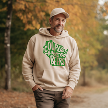 Load image into Gallery viewer, Couple Two Tree Beers (green image) Hooded Sweatshirt