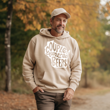 Load image into Gallery viewer, Couple Two Tree Beers (white image) Hooded Sweatshirt
