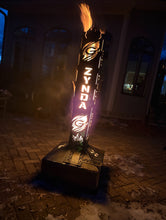 Load image into Gallery viewer, Custom Smudge Pot Fire Tower | Personalized Metal Art | Outdoor Fire Feature