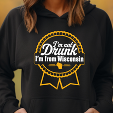 Load image into Gallery viewer, I&#39;m Not Drunk, I&#39;m From Wisconsin Hooded Sweatshirt
