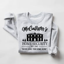 Load image into Gallery viewer, McCallister's Home Security Home Alone Crewneck Sweatshirt
