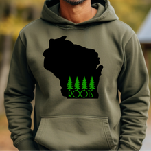 Load image into Gallery viewer, Roots in Green Wisconsin Hoodie
