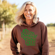 Load image into Gallery viewer, Couple Two Tree Beers (green image) Hooded Sweatshirt
