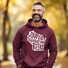 Load image into Gallery viewer, Couple Two Tree Beers (white image) Hooded Sweatshirt
