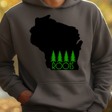 Load image into Gallery viewer, Roots in Green Wisconsin Hoodie
