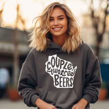 Load image into Gallery viewer, Couple Two Tree Beers (white image) Hooded Sweatshirt
