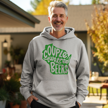 Load image into Gallery viewer, Couple Two Tree Beers (green image) Hooded Sweatshirt
