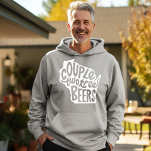 Load image into Gallery viewer, Couple Two Tree Beers (white image) Hooded Sweatshirt
