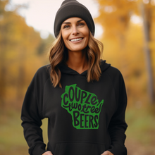 Load image into Gallery viewer, Couple Two Tree Beers (green image) Hooded Sweatshirt
