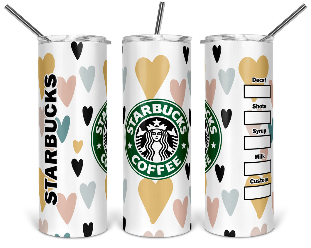 Starbucks Neutral Hearts 20oz Insulated Tumbler