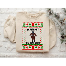 Load image into Gallery viewer, I Can't Put My Arms Down Christmas Story Crewneck Sweatshirt
