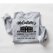 Load image into Gallery viewer, McCallister's Home Security Home Alone Crewneck Sweatshirt
