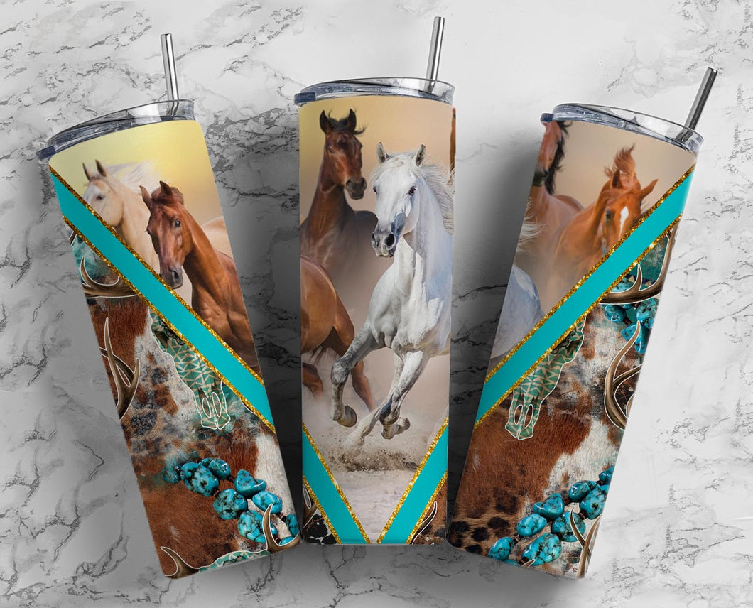 Horse Glitter 20oz Insulated Tumbler