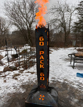 Load image into Gallery viewer, Custom Smudge Pot Fire Tower | Personalized Metal Art | Outdoor Fire Feature
