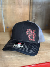 Load image into Gallery viewer, Red Plaid Deer Wisconsin Hat (left side placement)
