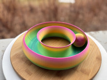 Load image into Gallery viewer, Rainbow Cat Track Toy – Interactive Ball Chase, 3D Printed Enrichment, Unique Colors
