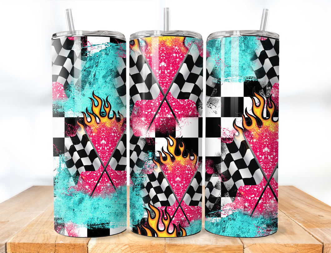 Racing Pattern 20oz Insulated Tumbler