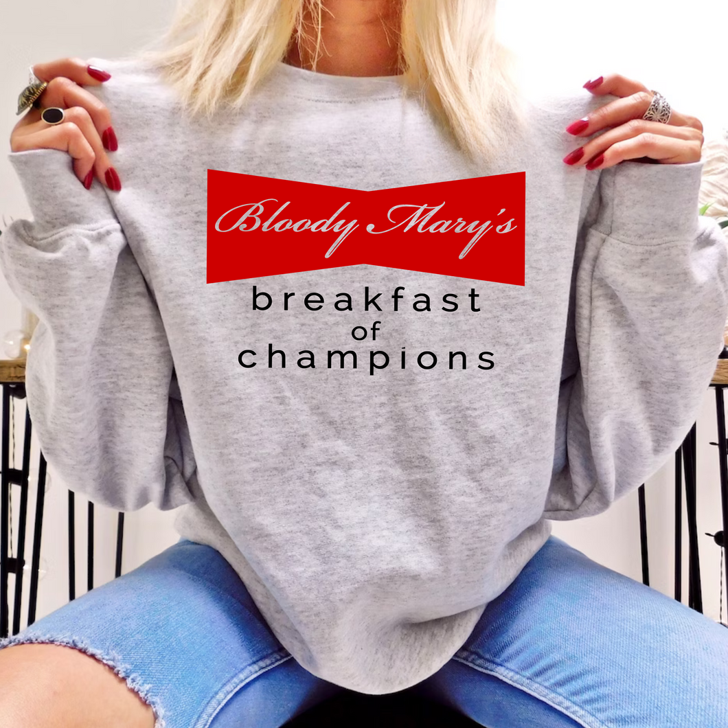 Bloody Mary Breakfast of Champions Crewneck Sweatshirt