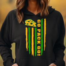 Load image into Gallery viewer, Cheesehead Flag Hooded Sweatshirt
