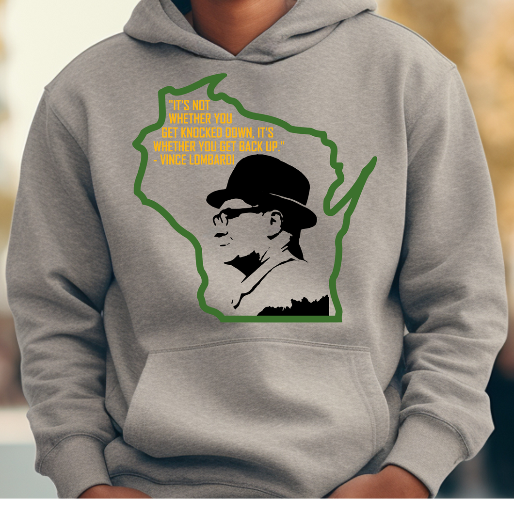 Lombardi With Quote Hooded Sweatshirt