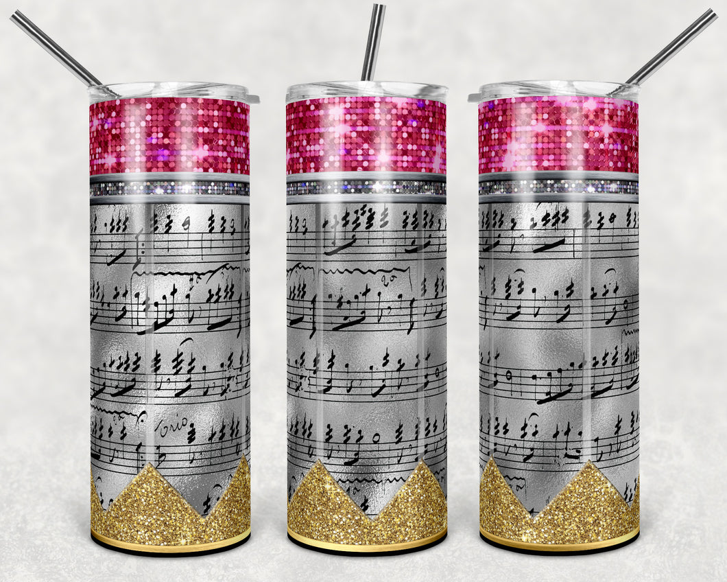 Music Pencil 20oz Insulated Tumbler