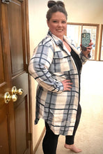 Load image into Gallery viewer, Plaid Print Pocket Design Woollen Coat
