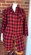 Load image into Gallery viewer, Button Design Plaid Trench Coat
